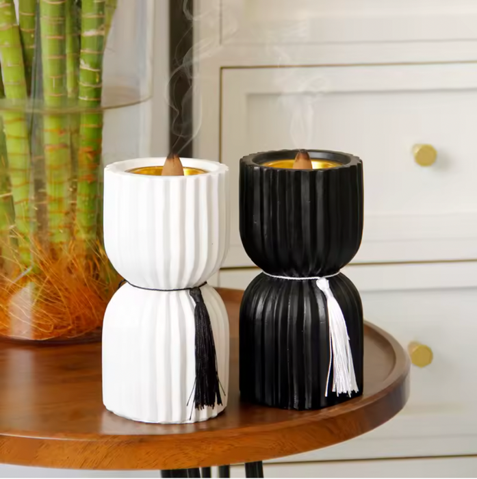Geometric Hour Glass Incense Burner