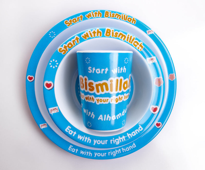 Start with Bismillah Tableware Set - Blue