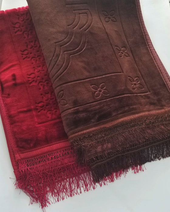 Plush Padded Prayer Mat - Brown