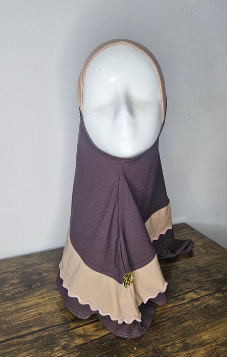 Hijab habillé bicolore - Enfants