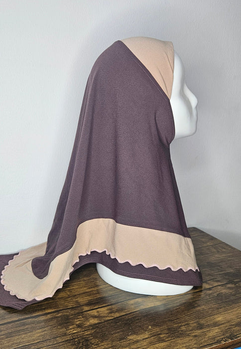 Hijab habillé bicolore - Enfants