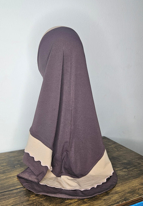 Hijab habillé bicolore - Enfants