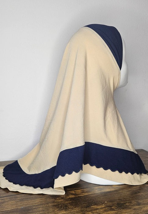 Hijab habillé bicolore - Enfants