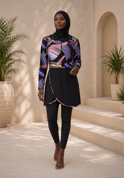 3pc Modest Swimwear Burkini Set - Colors