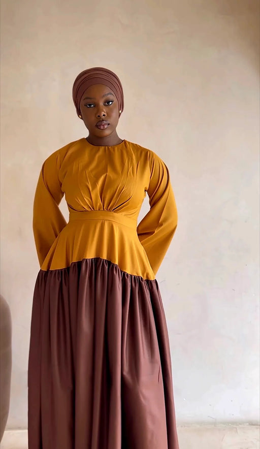 Yara Two-Toned Dress