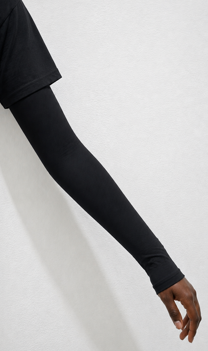 Black Detachable Arm Sleeves | Stretchy | Free Size