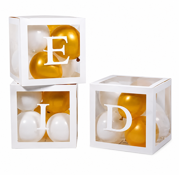 White EID Balloon Box Decoration Set – Large Eid Party