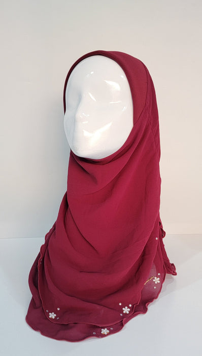 Hijab en mousseline de soie pour filles