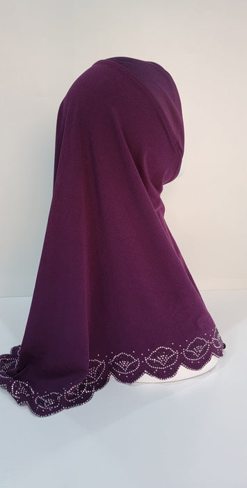 Girls Stoned Hem Hijab