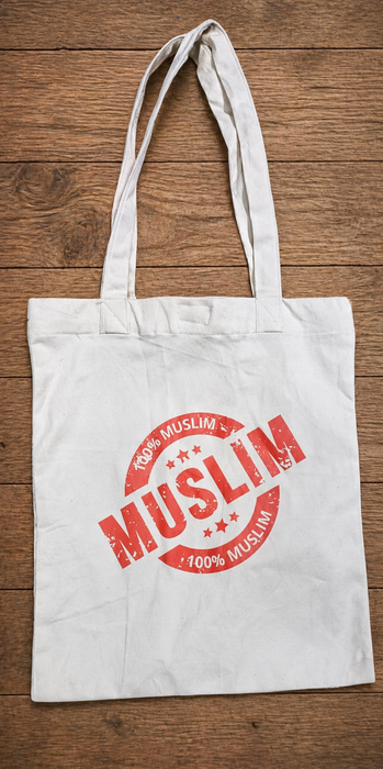 100% Muslim Statement Tote Bag