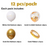 Ballons en latex avec confettis Eid Mubarak - Lot de 12