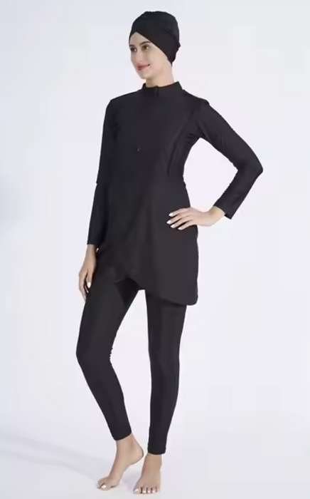 Maillot de bain modeste Black Sea Waves - 3 pièces