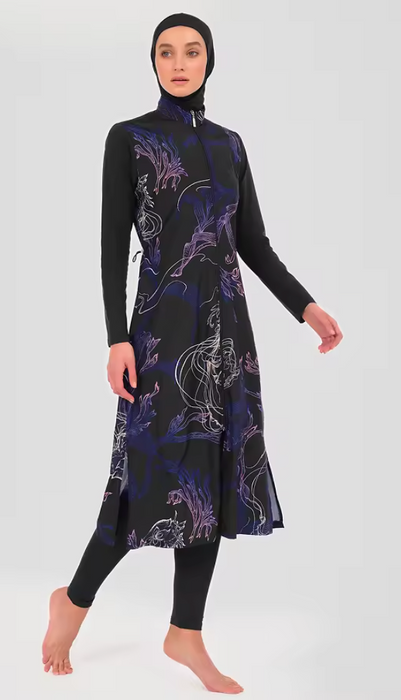 3PC Waterproof Burkini  Modest Swimwear - Florals