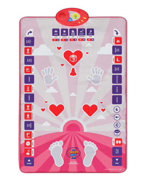 My Salah Mat Interactive Kids Prayer Mat - Pink Version