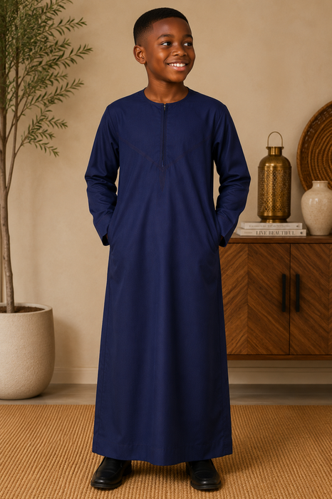 Boy's Classic Omani Thobe (Blue)