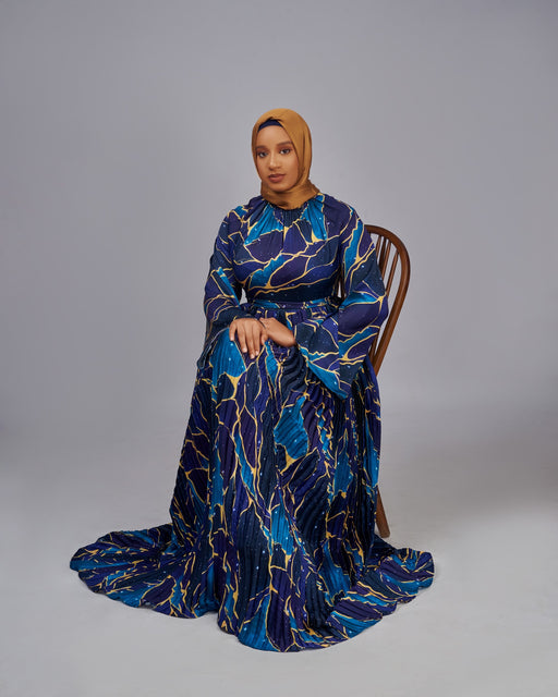 Bold Dress | Pleated Satin Silk Dress