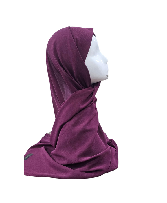 Plain Chiffon Scarf - Plum