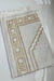 White velvet prayer mat with gold detailing