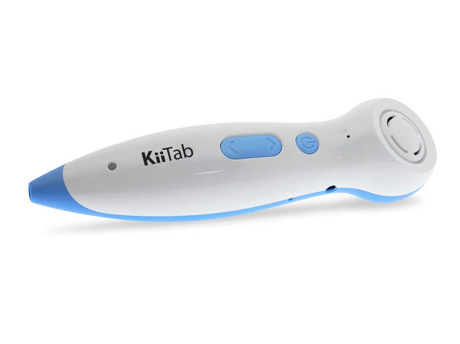 White and blue electronic device with 'KiiTab' branding on a white background