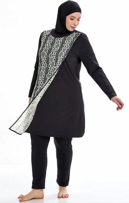 Kaftan Detail Plus Size Burkini