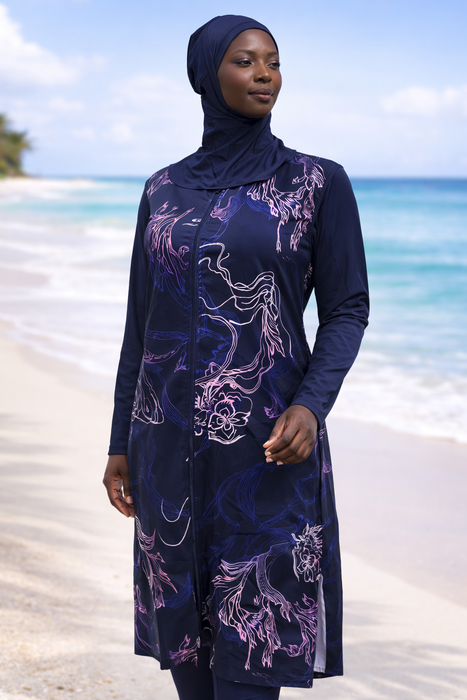 3pc Waterproof Burkini  Modest Swimwear - Florals