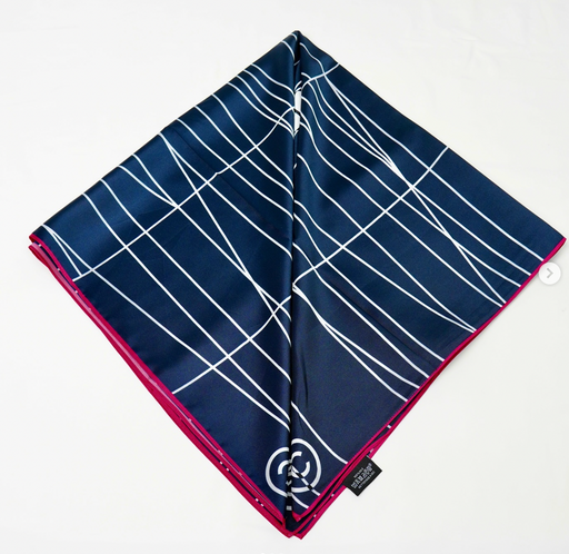 Navy Blue  Silk Scarf