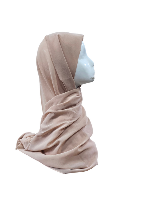 Plain Chiffon Scarf - Tan