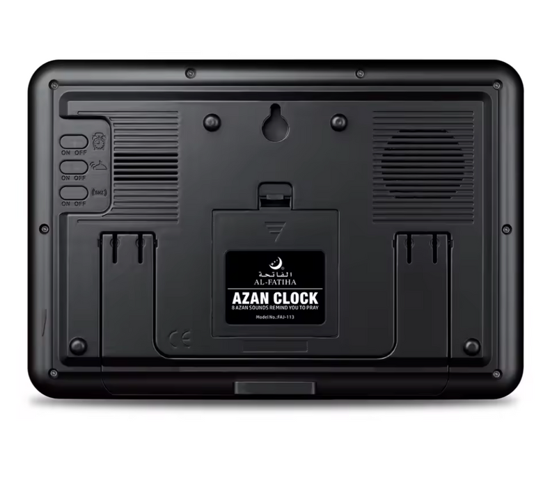 Al-Fatiha Azan Clock – Large LCD Desk & Wall Prayer Time Clock
