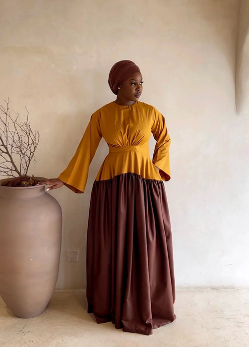 Yara Two-Toned Dress