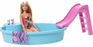 Poupée Barbie et ensemble de jeu de piscine 